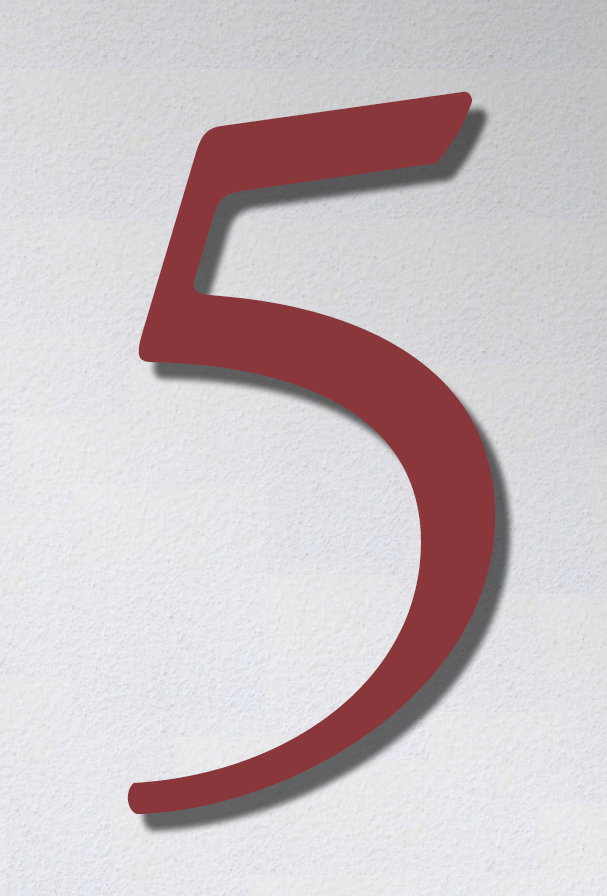 Hausnummern mattlackiertem Edelstahl