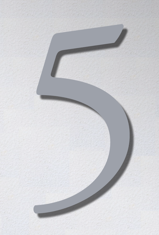 Hausnummern mattlackiertem Edelstahl