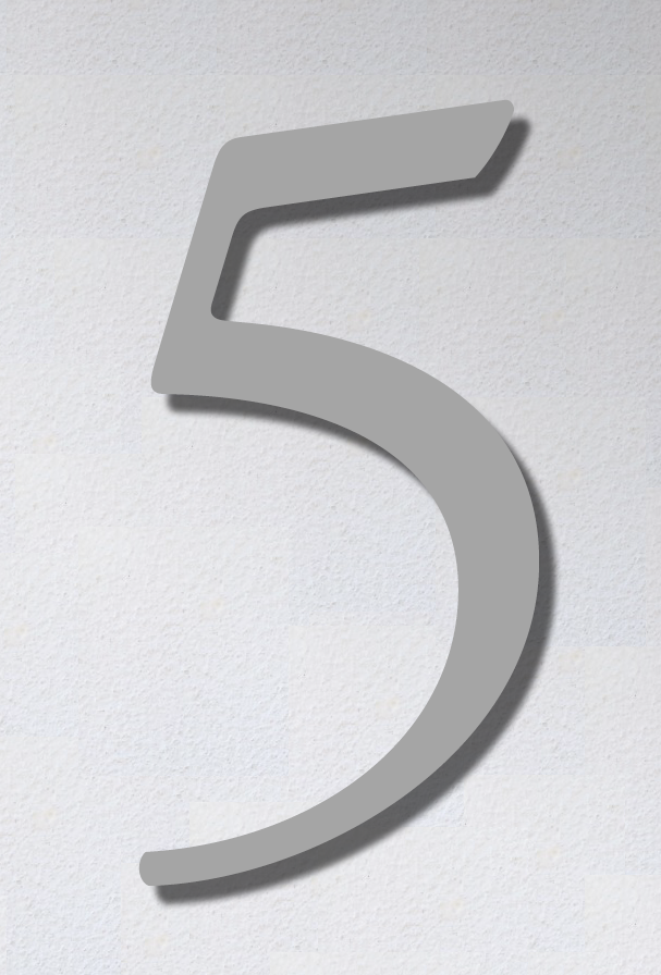 Hausnummern mattlackiertem Edelstahl