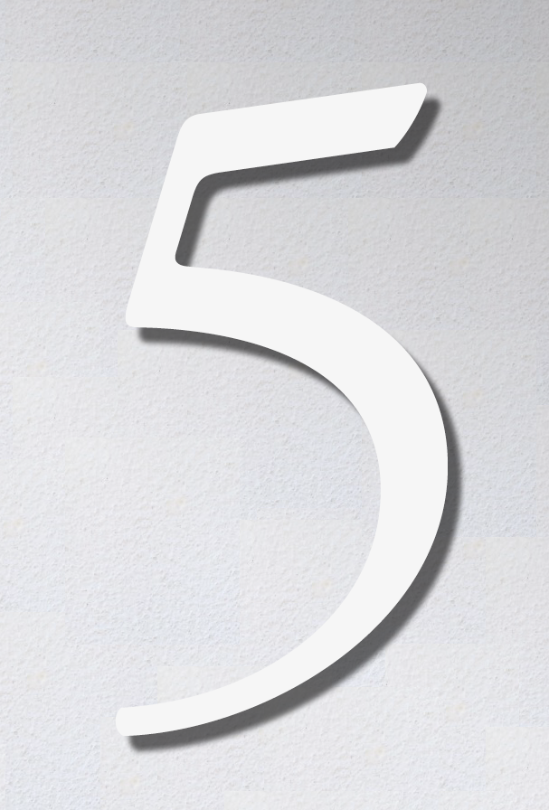 Hausnummern mattlackiertem Edelstahl