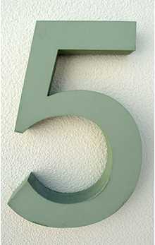 Hausnummern aus Beton (lindengrĂŒn)