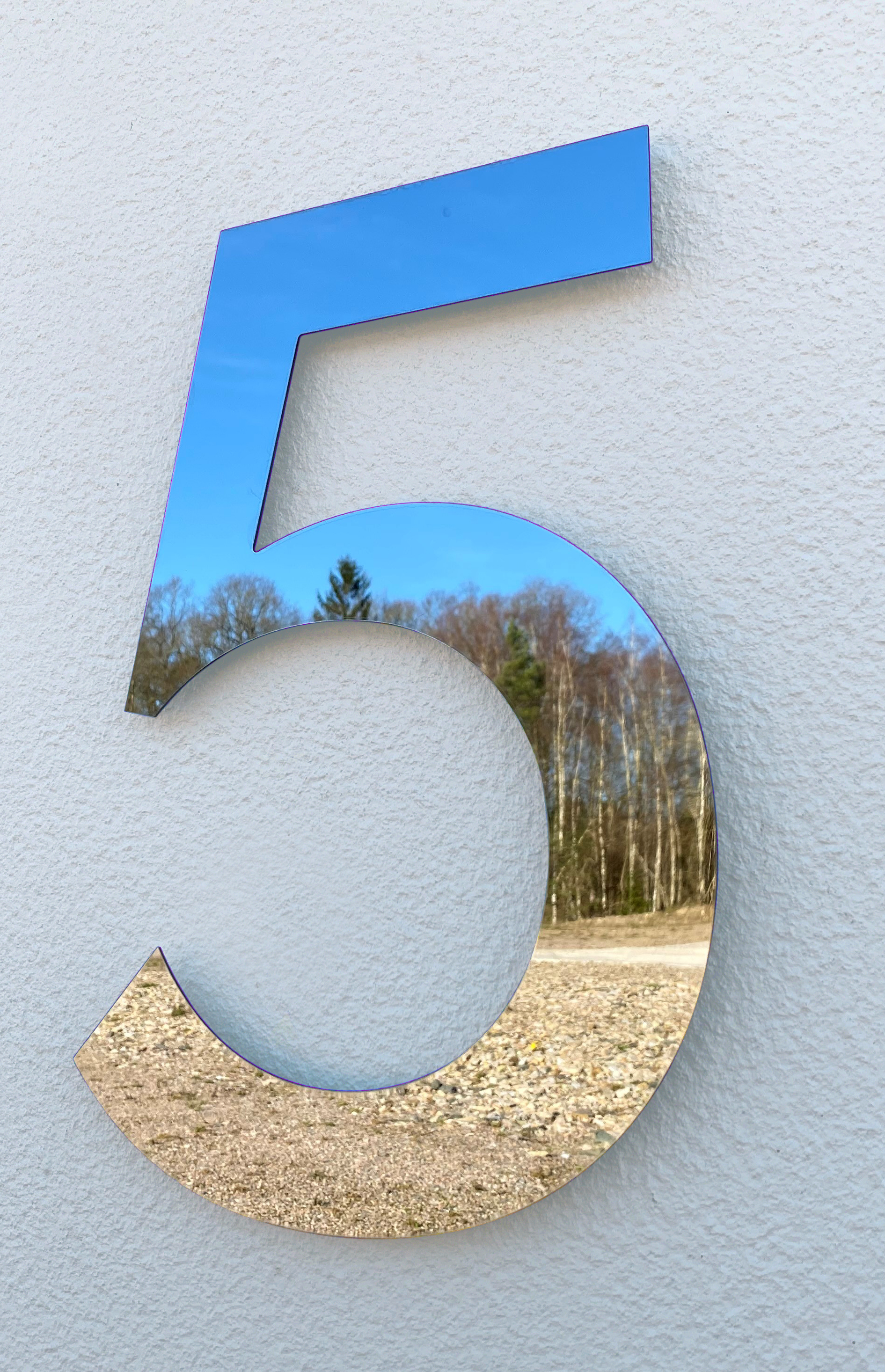 Hausnummern aus Spiegelstahl