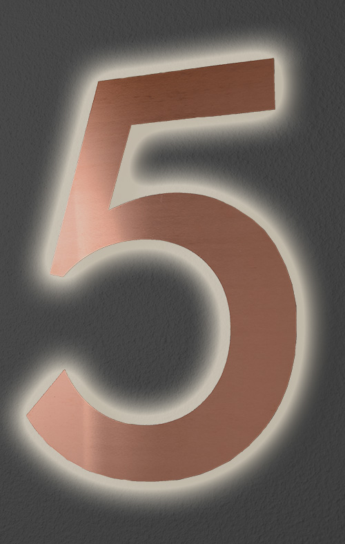 Hausnummern aus Kupfer