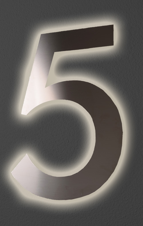 Hausnummern aus Edelstahl